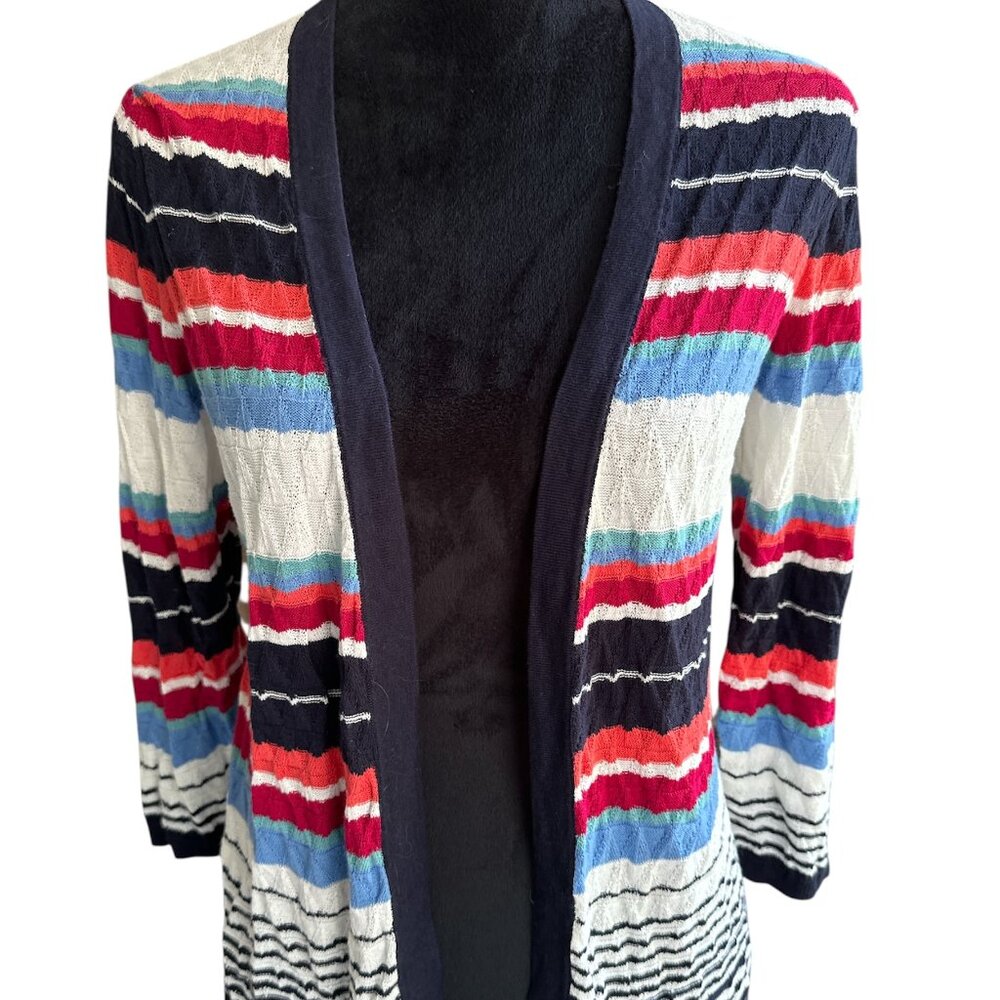 Talbots Multicolor Striped Cardigan